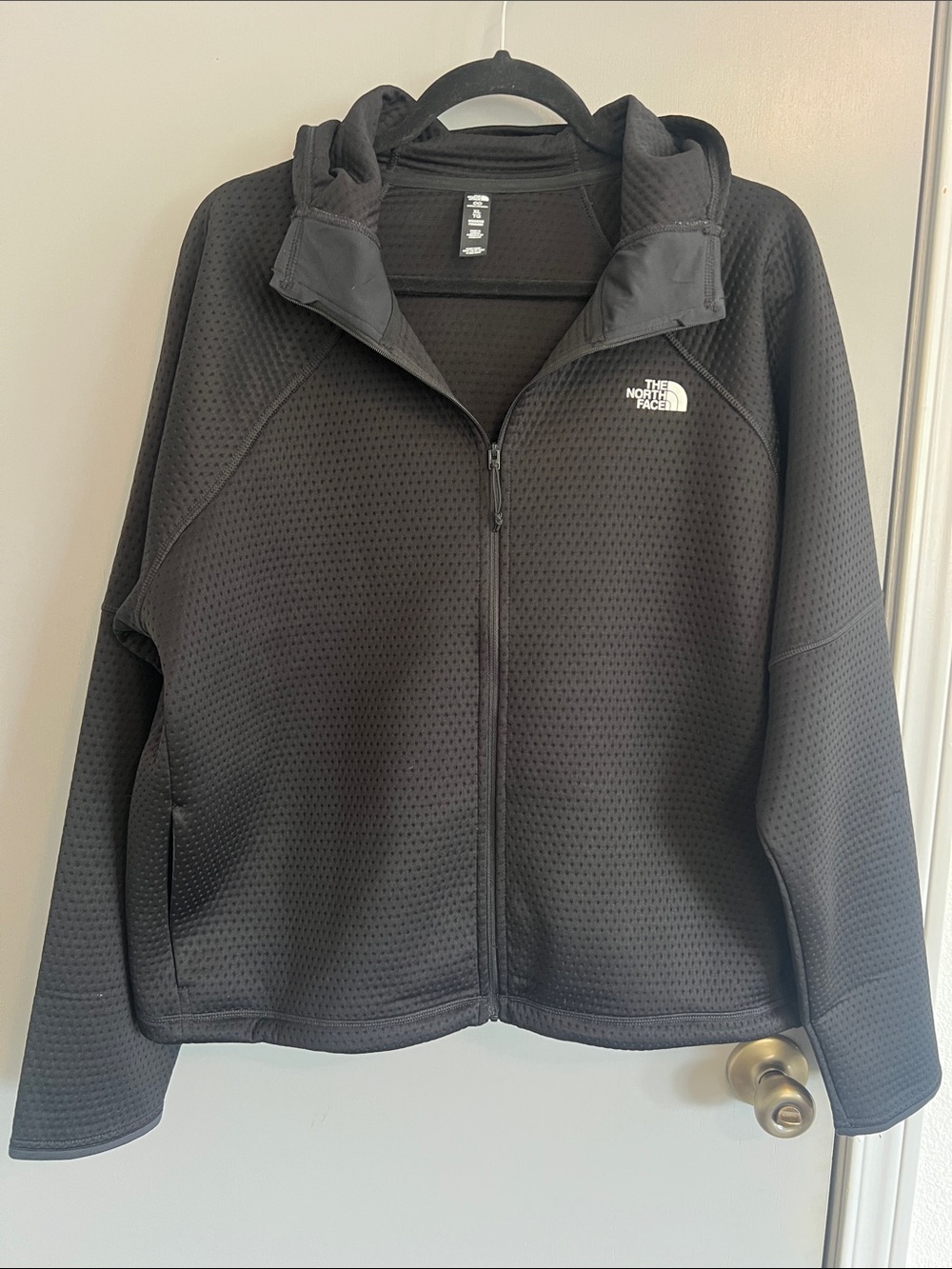 The North Face Dotknit Women's Black Full-Zip Hooded Jacket